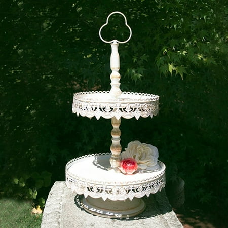 Metal Cake And Dessert Stand Inch Diameter Vintage White Metal Cake And Dessert Stand Inch Diameter Vintage White