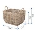 thumbnail image 5 of CintBllTer Kobo Wicker Basket, Gray-Brown, 5 of 5