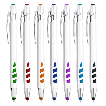 Stylus Pens - 2 in 1 Touch Screen & Writing Pen, Sensitive Stylus Tip - For Your iPad, iPhone, Kindle, Nook, Samsung Galaxy & More - Assorted Colors, 14 Pack