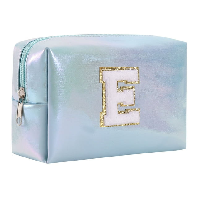 asddcavvf Large Capacity Embroidered Alphabet Makeup Bag Toiletry Bag Travel Storage Bag Clutch Hand
