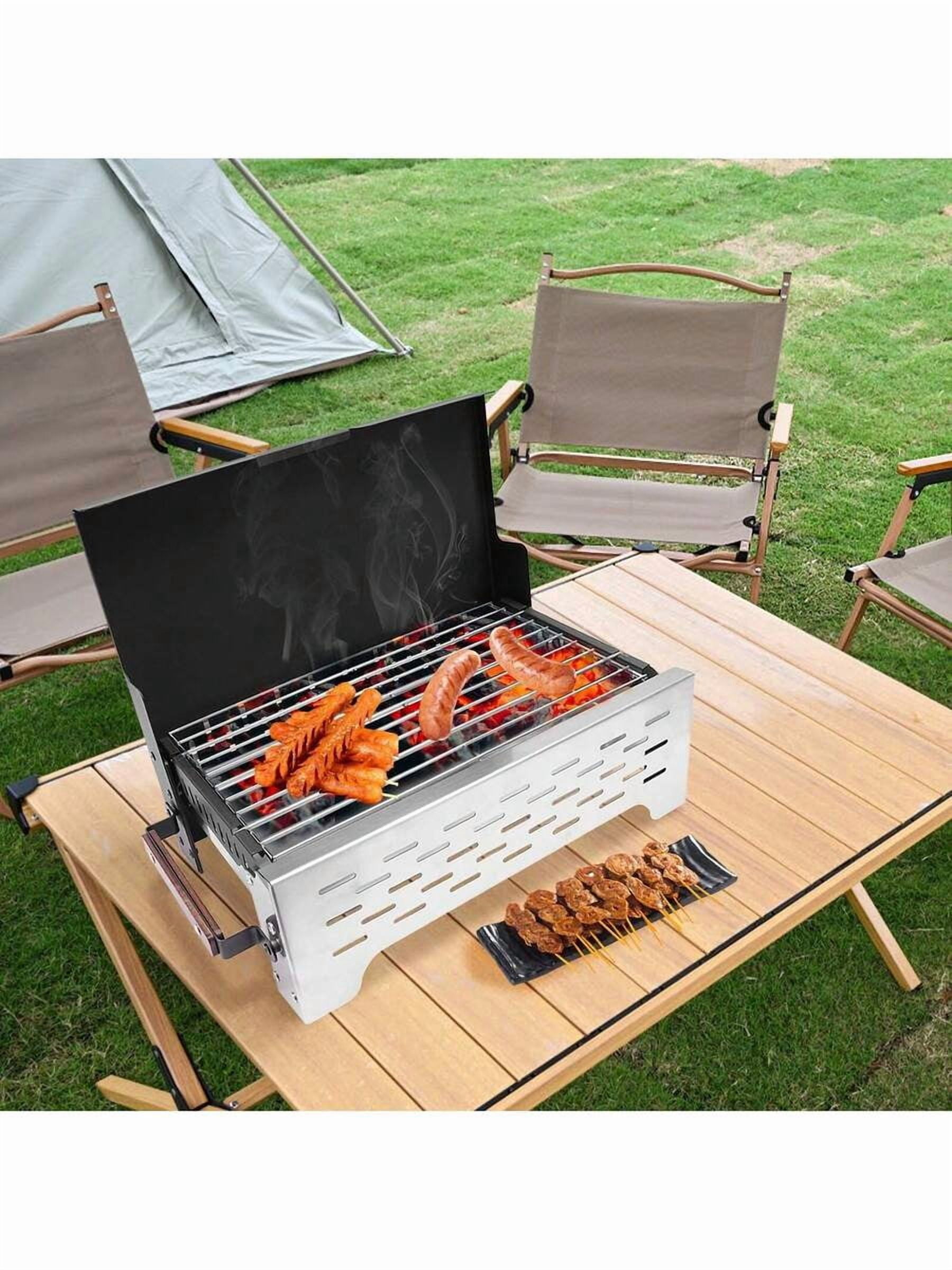 Portable Charcoal Grill For Camping - Small Camping Charcoal Grills, Tabletop Outdoor Grills, Mini Portable Grills, Table Top Portable Grills, Barbecue Grill, BBQ Pit Grill Charcoal