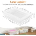 thumbnail image 2 of Plastic MultiPurpose Storage Box with Latching Clear A Paper Storage Classroom Organization Storage Containers for Craft Document Magazine Art Supplies, 2 of 9