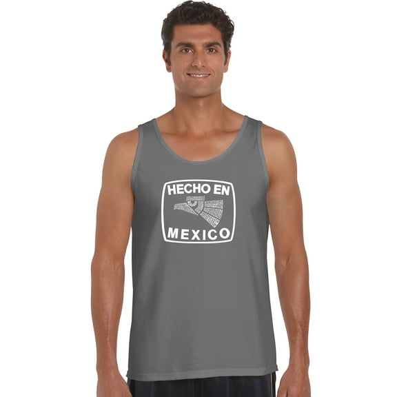 LA Pop Art Men's Word Art Tank Top - HECHO EN MEXICO