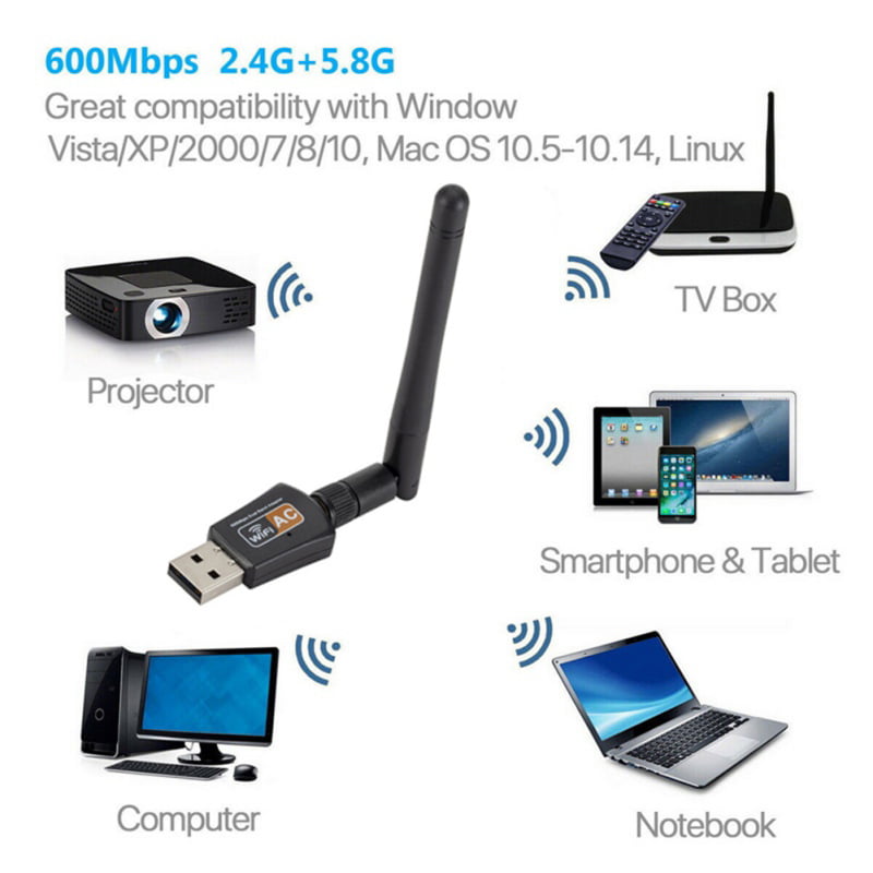 600M USB 2.0 Wifi Router Wireless Adapter Network LAN Card with 5 dBI Antenna YF 