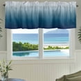 thumbnail image 4 of Valance for Windows,Modern Gradient Navy Blue Valances Curtain Rod Pocket Valance for Kitchen Bedroom Living Room Bathroom,Aesthetics Abstract Art Short Curtains Window Treatment 42x12in, 4 of 9