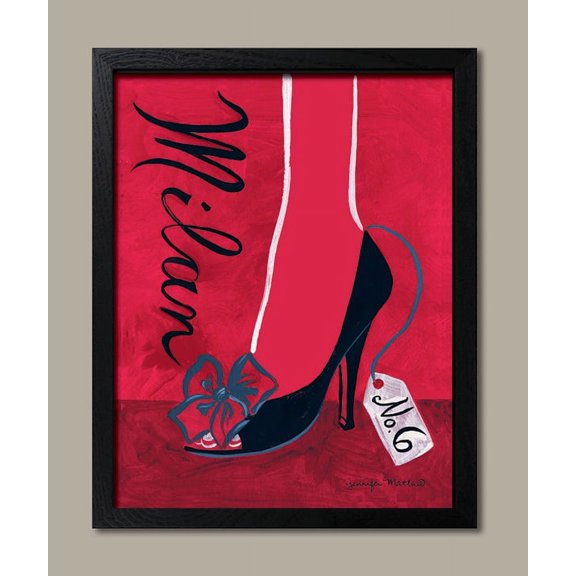 Framed High Heels Milan Italy Trendy Shoes Vintage Fashionable Fashion Cute Quality Wall Art 8x10