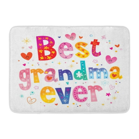 GODPOK Grandmother Love Best Grandma Ever Family Hearts Rug Doormat Bath Mat 23.6x15.7
