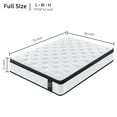 thumbnail image 5 of JERFIT 12 Inch Hybrid Mattress, Full Size, Medium Firm Feel, 7-Zone Support with Pocket Coils CertiPUR-US Memory Foam, Cooling Knit Cover, Edge Support, White, 5 of 9