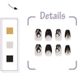 thumbnail image 4 of Prensa larga francesa en las uñas Coffin Ballerina Flame Uñas postizas Namotu HMYH808, 4 of 5