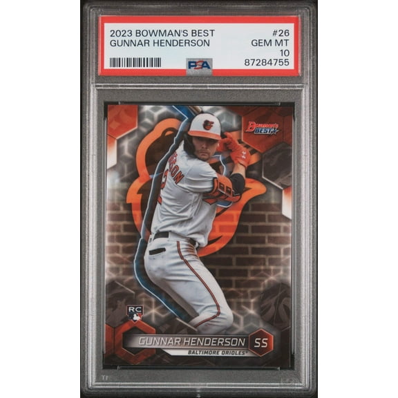 Graded 2023 Topps Bowmans Best Gunnar Henderson #26 Rookie RC Baseball Card PSA 10 Gem Mint