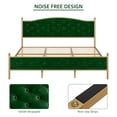 thumbnail image 4 of Tookss Full/Queen /King Size Bed Frame, Velvet Upholstered Platform Bed with Button Tufted Headboard, Heavy Duty Mattress Foundation with Solid Wood Slats Support, No Box Spring Needed, 4 of 9