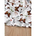 thumbnail image 7 of 7T Little Girls Dress 7T Girls Sleeveless Dress Butterfly Print Little Girls Suspender Dress Brown Dress, 7 of 7
