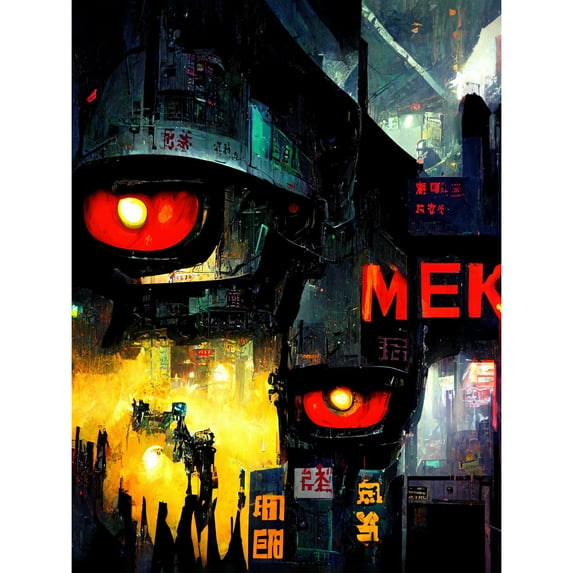 Sci Fi Complex Machines Mecha Japanese Big Brother Large Wall Art Poster Print Thick Paper 18X24 Inch