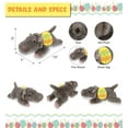 thumbnail image 3 of DolliBu Wild Collection Hippo with Yellow Easter Egg Plush - Perfect Hippopotamus Stuffed Animals for Easter Basket, Cute Easter Egg Stuffed Animal Spring Toys for Girls, Boys, and Babies - 13 Inches, 3 of 7
