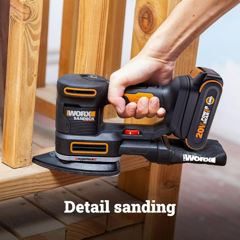 Worx 20V Cordless Multi-Sander, 5-in-1, Sanding Attachments