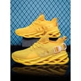 thumbnail image 1 of Men Letter Graphic Breathable Lace-Up Front Running Shoes, Sporty Outdoor Sneakers School Shoes, 1 of 4