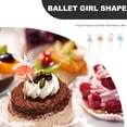 thumbnail image 4 of EeaseMX 24 adornos para tartas con forma de bailarina, palillos de papel para cupcakes, decoración para fiestas (al azar), 4 of 8