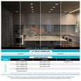 thumbnail image 3 of Luxrite 4 inch Square Recessed LED Can Lights, 5 Color Selectable, Dimmable, 750 Lumens, Wet Rated, Baffle Trim 4-Pack, 3 of 7