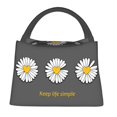thumbnail image 1 of Easygdp Keep Life Simple Daisy Flower Bolsa de Almuerzo Insulada Reutilizable, Bolsa de Mano y Bandolera para Oficina, Trabajo, Viajes, 1 of 6