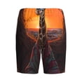 thumbnail image 2 of Lsque Tree Hollow Meditating Giraffe Mens Sleep Pajama Shorts,Short Pajama Pants, Cotton Ultra-Soft Knit-Small, 2 of 9