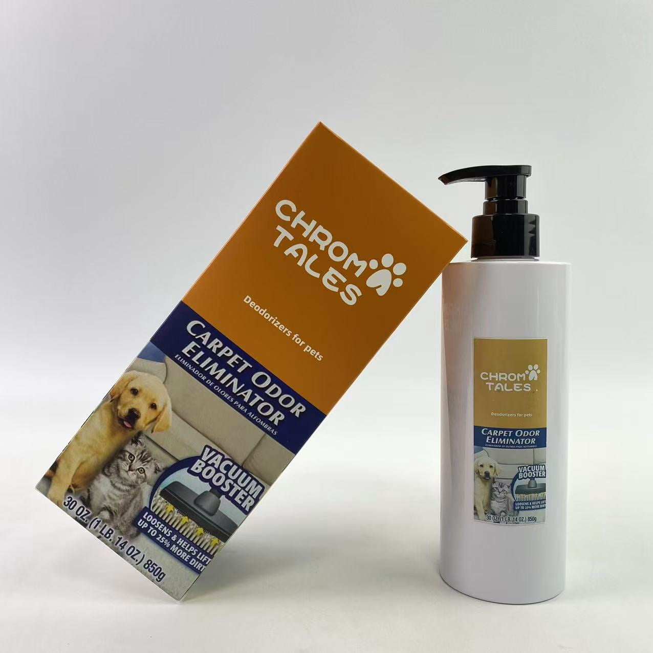 CHROMA TALES Deodorizers for pets,Pet Odor and Stain Eliminator - 30 oz ACTIVE Enzyme Cleaner for Dog & Cat Urine, Stain Remover Spray for Carpet