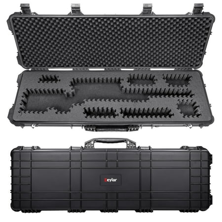 Eylar 48 Hard Rifle Case Equipped With Ragar Reconfigurable & Reusable XP Crosslinked Foam Insert Waterproof Shockproof Meets TSA Requirements ( 1 Ragar Layer )