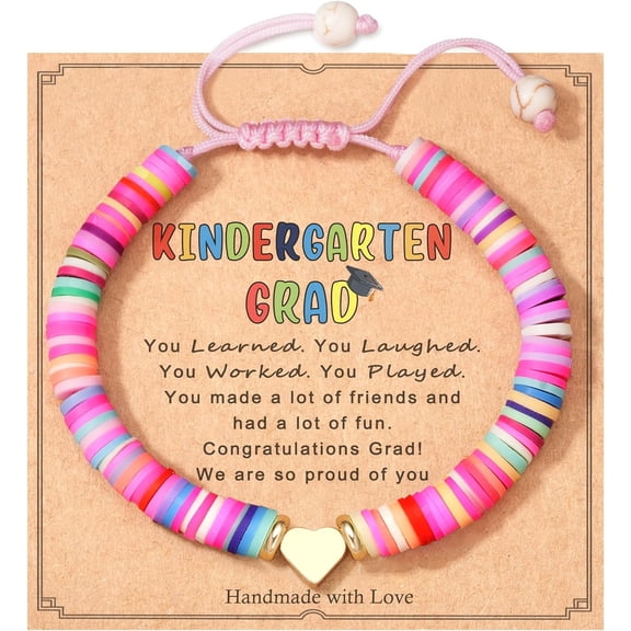 Kindergarten preschool graduation gift girl heart bracelet for daughter granddaughter niece nephew niece