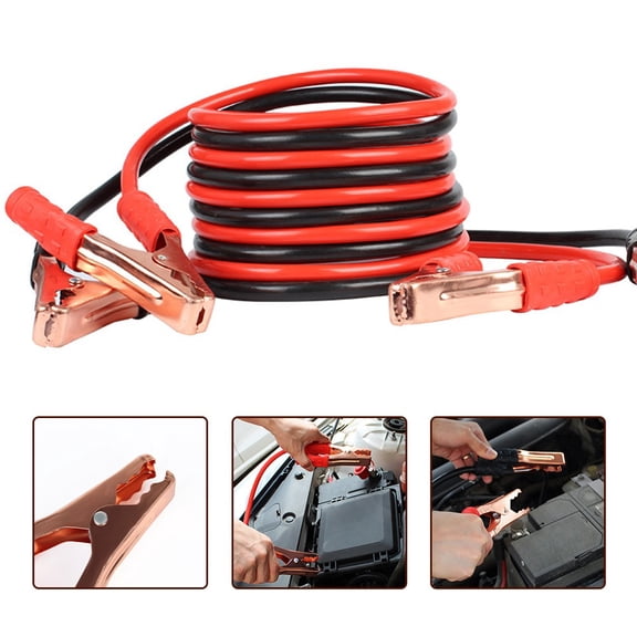 Mosiee 500A 1.8M Car Battery Cable Booster Cable Double-Ended With Clamps Clips