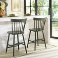 thumbnail image 3 of SAFAVIEH Providence Round Mid Back Counter Stool, Garden Green, 3 of 14