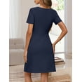 thumbnail image 2 of Merokeety Womens Summer Dresses Elegant Business A Line Bodycon Work Short Dress Navy xl, 2 of 4