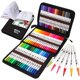 thumbnail image 2 of Juego de rotuladores de pincel de doble punta para adultos, libros para colorear, bocetos, planificador, útiles escolares, regalos para niños, 12-160 colores, 2 of 4