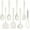White, variant on 8 count Cooking Utensils - 446?F Kitchen Silicon Utensils Set, Turner, Spatula, Spoon, Whisk, Kitchen Cooking Gadgets Tools for Nonstick Cookware, Dishwasher Safe-Khaki