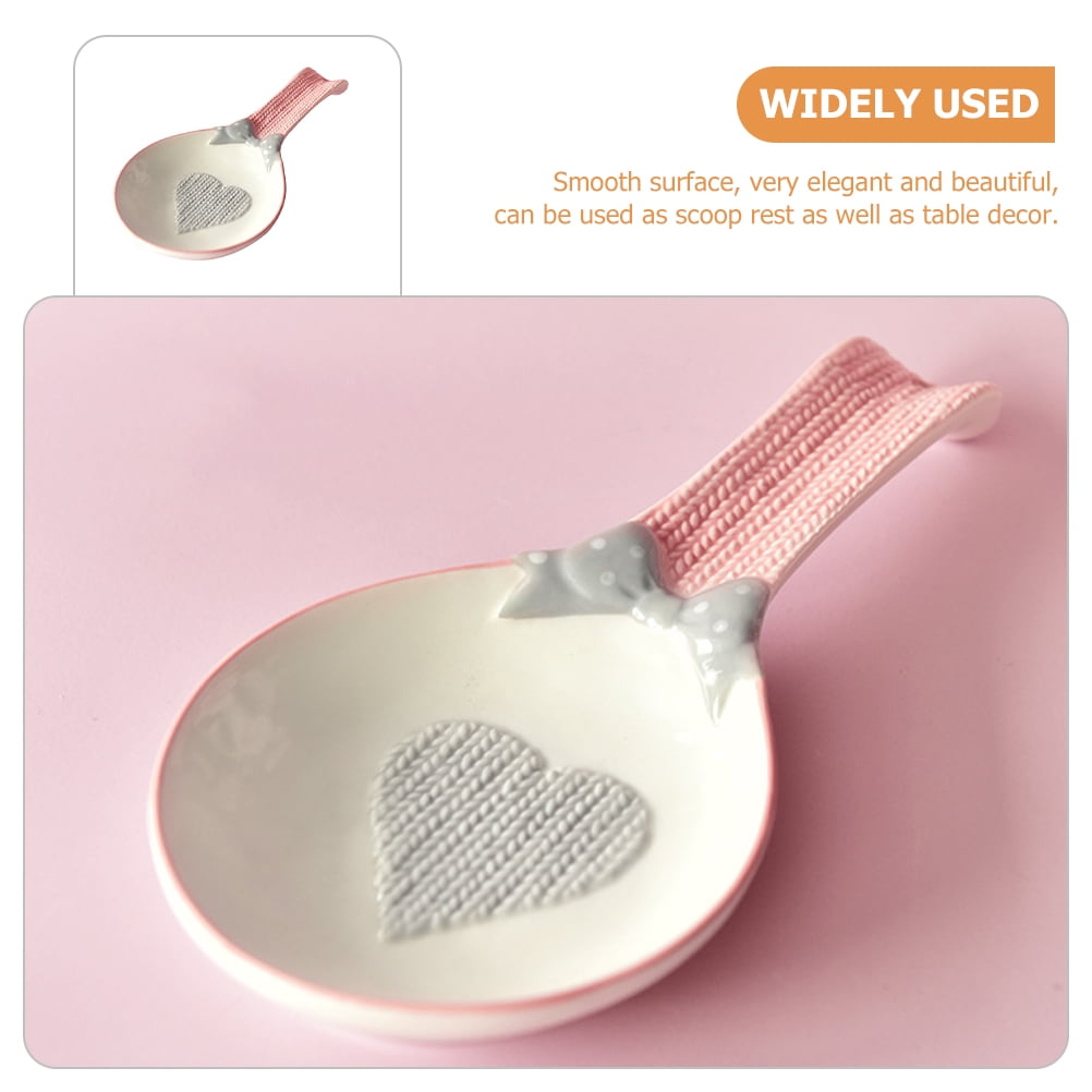 HOOWIFFY Ceramic Spoon Rest Set for Kitchen Utensils - , Easy to Clean, Assorted Colors, Holder
