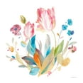 thumbnail image 2 of Nai, Danhui 26x26 Black Ornate Wood Framed with Double Matting Museum Art Print Titled - Spring Tulips II, 2 of 4