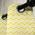 thumbnail image 3 of Ambesonne Abstract Grommet Curtain, Chevron Zig Zag 90s, 50" x 108", White and Yellow, 3 of 6