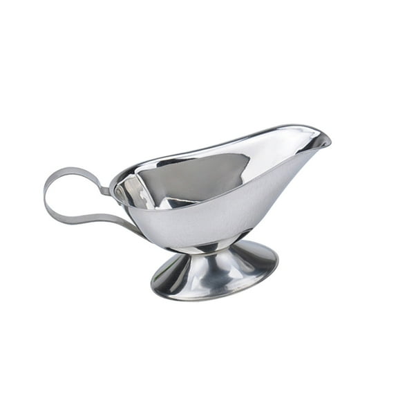 Supvox Silver Stainless Steel Gravy Boat Food Grade Rustproof for Dining