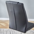 thumbnail image 6 of Set of 8 Modern Dining Chairs, Black PU Faux Leather Padded Seat with Metal Legs for Dining Room, 6 of 10