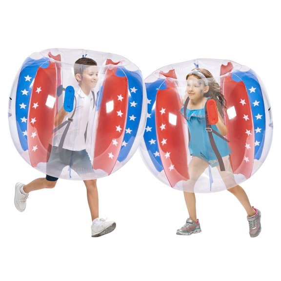 STAWAY Inflatable Bumper Balls - 4FT PVC Sumo Zorb Balls for Kids & Teens - Durable, Safe Fun for Outdoor Games, Parties & Team Building - Adjustable Straps & Repair Kit Included