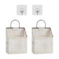 thumbnail image 1 of Laklulu 2 uds bolsa colgante de almacenamiento para cabecera de dormitorio, bolsa de almacenamiento para cesta colgante con acabado de cama, 1 of 5