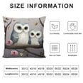 thumbnail image 5 of JEUXUS  Ink Painting Watercolor Grey Lovely Owl Green Brown Branch Home Sofa Chair Bed Decoration Lumbar Pillowcase Decorative Throw Pillow Cover Case, 5 of 5