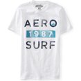 thumbnail image 1 of Aeropostale Mens 1987 Surf gráfico playera, blanco, mediano Aeropostale Camiseta gráfica, 1 of 1