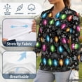 thumbnail image 6 of Jeiento Women's Golf Shirts, Long Sleeve Casual Tops, Xmas Lights, V Neck Moisture Wicking Quick Dry Sun Protection Top for Festival Parties and Daily Wear, 6 of 7