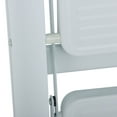 thumbnail image 3 of 3 Step Ladder, Folding Step Stool with Wide Anti-Slip Pedal, Aluminum Lightweight Folding Ladder for Household & Office, Holds up to 330 Lbs, White, 3 of 7