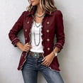 thumbnail image 4 of Womens Long Sleeve Ruffle Button Front Cardigan Jacket Lightweight Open Front Layered Top Structured Collar Casual Outerwear Fall Jackets for Women, 4 of 7