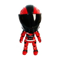 Q Version Motorcycle Helmet Rider Exquisite Model Deformable Toy, Transformable Design That Separates The Body From The Helmet And Folds To Store Inside The Helmet, For Motorcycle