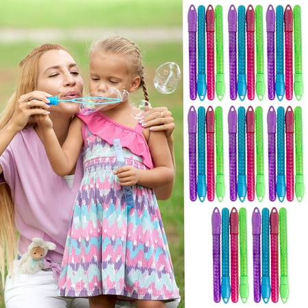 Glitter Wand Party Favor (32 Pack) Large Bubble Wands For Kids Bulk Party Favors Party Supplies Summer Fun Bubble Blower Toy ()