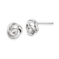 thumbnail image 3 of Sterling Silver Polished 9mm Love Knot Post Earrings, 3 of 4