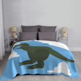 thumbnail image 3 of Cartoon Tyrannosaurus Predator Throw Blanket, Super Soft Anti-Pilling Flannel Bed Blankets, 40"x30", 3 of 8