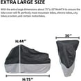 thumbnail image 5 of Tricycle Cover Waterproof Bike Cover Extra Large Outdoor Bicycle Cover Lightweight Bicycle Storage Bag,Ripstop Material & Anti-UV,Rain Sun UV Dust Wind Proof Motorcycle Cover with Lock Hole, 5 of 5