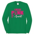thumbnail image 2 of I Wear Pink for My Aunt Survivor Awareness Mens Long Sleeve Shirt, Kelly, Medium, 2 of 3